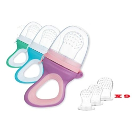 Endureal Fruchtsauger|3 Fruchtsauger für Baby & Kleinkind|Baby Fruchtsauger Schnuller|3 Silikon-Sauger in 3 Größen|Schätzchen Schnuller Gemüse sauger für Schätzchen - 1