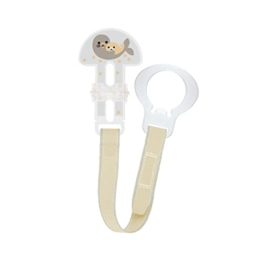 Mam Clip & Cover, Schnullerkette mit Schnuller-Saver, 0+ Monate, neutral - 1