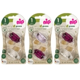 nip® Öko-Schnuller Schnuller CHERRY® Green Gr.1 ab Geburt, Multi-pack for Girls 0-6 Monate, 6er Pack - 1