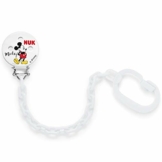 NUK Disney Mickey Mouse Saugerkette, mit Clip zur sicheren Befestigung des Schnullers an Baby‘s Kleidung, 1 Stück, Farbe nicht frei wählbar - 1