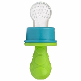 primamma Fruchtsauger für Babys und Kleinkinder, Obstsauger mit weichem und hygienischen Silikonteil, Sauger für Obst und Gemüse, ab 8 Monaten, grün Primamma Baby Fruit Feeder Dummy - 1