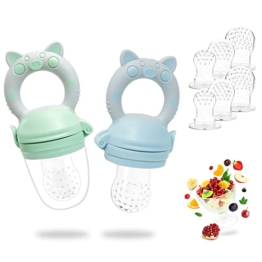 RIGHTWELL Fruchtsauger Set für Glückliche Babys - Helfender Freund für besonderes Geschmackserlebnis - Schmerzlindernder Beißring & Fruchtschnuller Zugleich - 1