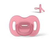 Suavinex 307264 Suavinex, Neuer Einschlafschnuller, 100 % Silikon. Für Babys 0/6 Monaten. Schnuller mit physiologischem Sauger SX Pro. Superweich und flexibel, Farbe rosa, rosa - 1
