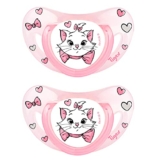 Tigex Smart Schnuller | 18-36 Monate | Silikon Schnuller | Disney Aristochats | 2 Stück, Rosa (1er Pack) - 1