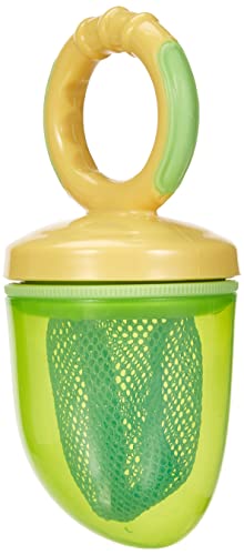 Tommee Tippee Teethe ’n’ Feed Fruchtsauger mit Reisedeckel, ab 4+ Monaten, mehrfarbig, BPA-frei - 1